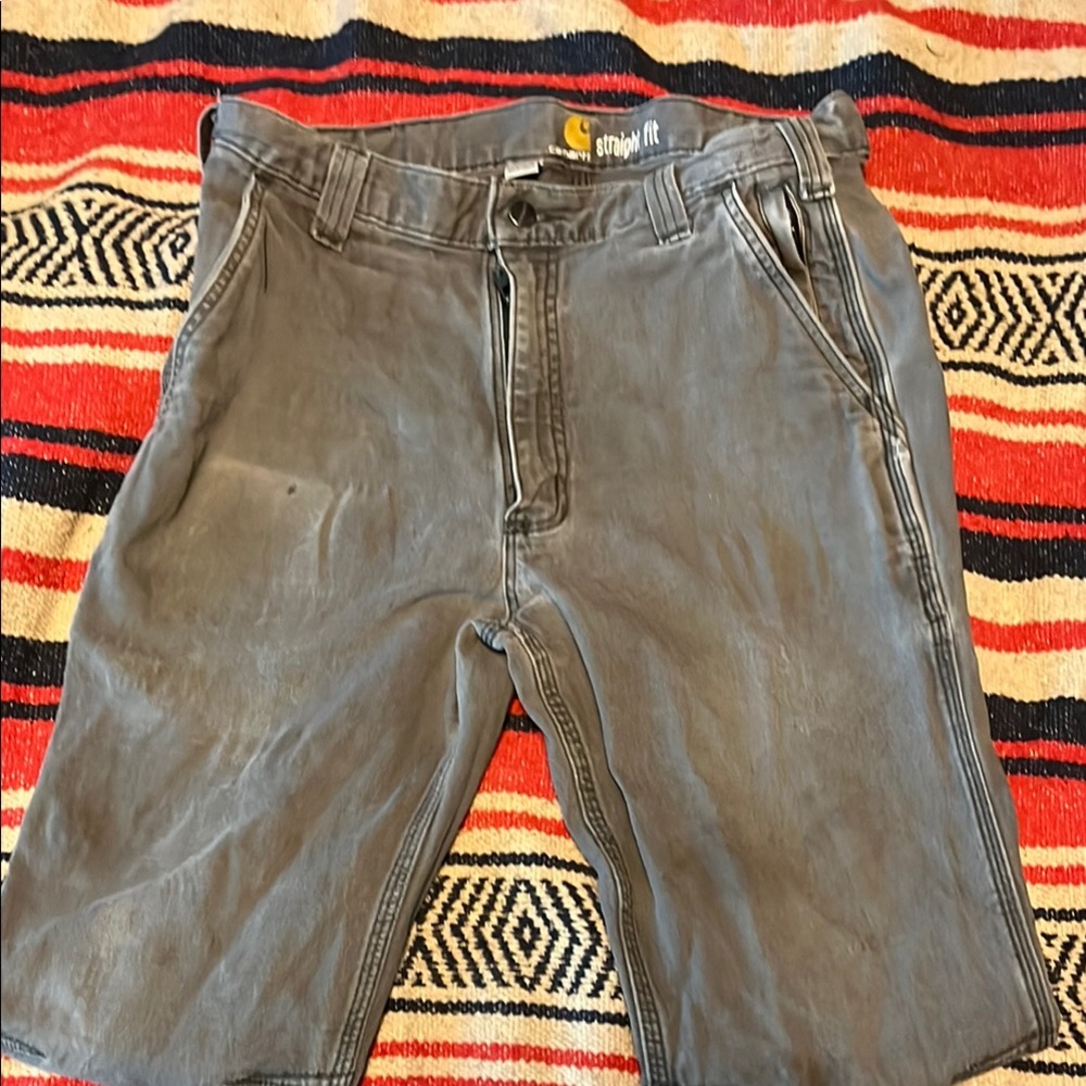 Gray Straight Fit Pants